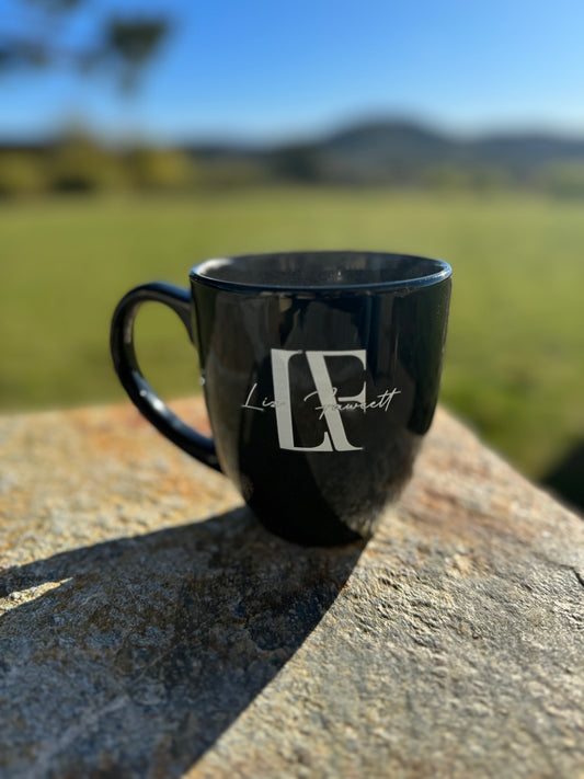 Liz Fawcett Signature Ceramic Coffee Cup: Elevate Your Brew with Style and Sophistication